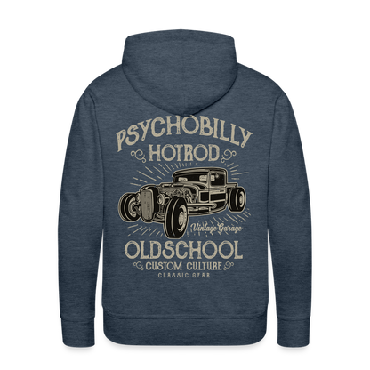 Psychobilly hotrod Men’s Premium Hoodie - heather denim