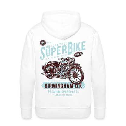 Super Bike Motorcycle Men’s Premium Hoodie - white