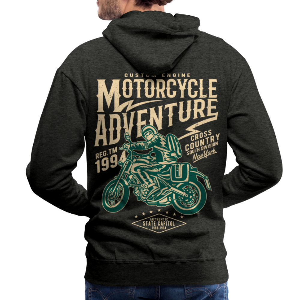 Motorcycle Adventure Men’s Premium Hoodie - charcoal grey