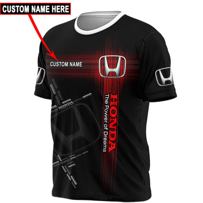 Honda Unisex Hoodies T-shirts Custom Name All Over Print V03