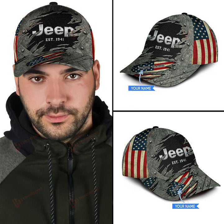 Custom Name Jeep Classic Cap For Men And Women V50