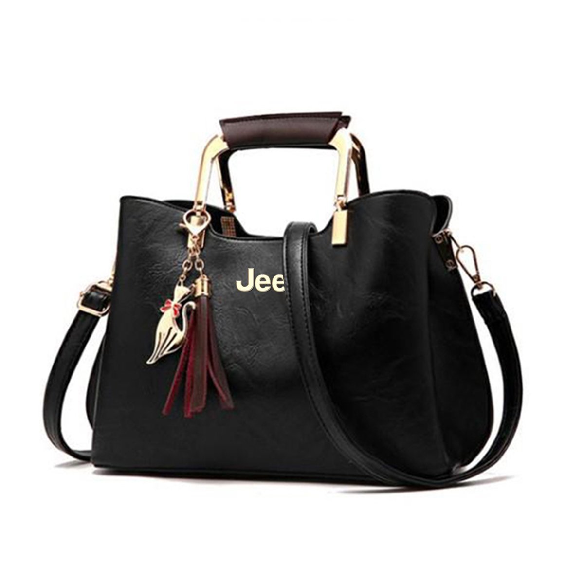 Jeep Deluxe Handbag For Women-bag-Driver Apparel-Black-Driversapparel.com