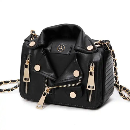 Mercedes Luxury Collar Women&#8217;s Handbag-bag-Driver Apparel-Black-Driversapparel.com