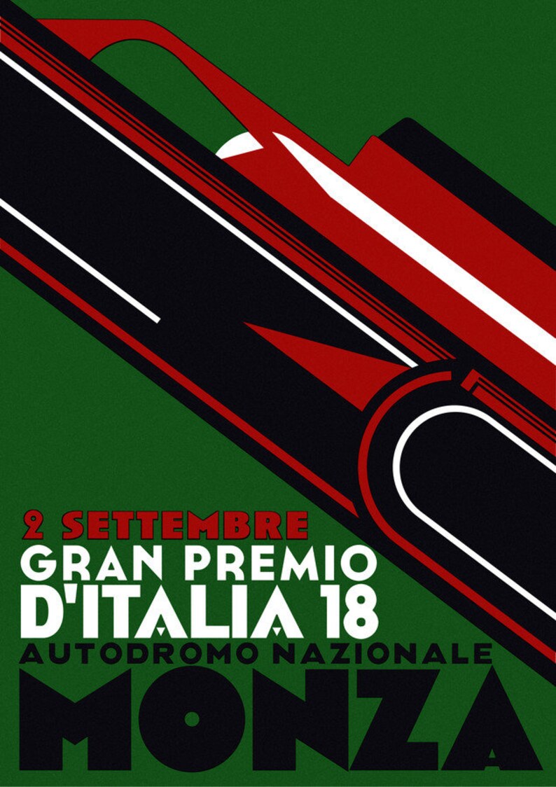 Tirages Art Déco F1 : les 9 affiches A5 de la saison 2018