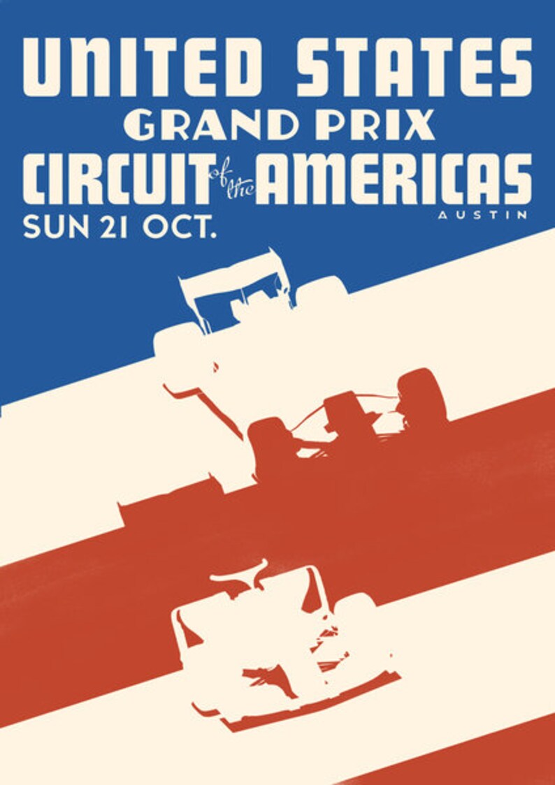 Tirages Art Déco F1 : les 9 affiches A5 de la saison 2018