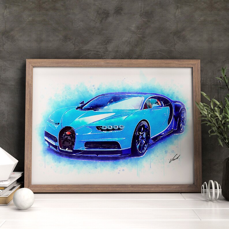 Watercolor Supercar Art Print - Unique Gift for Car Enthusiasts