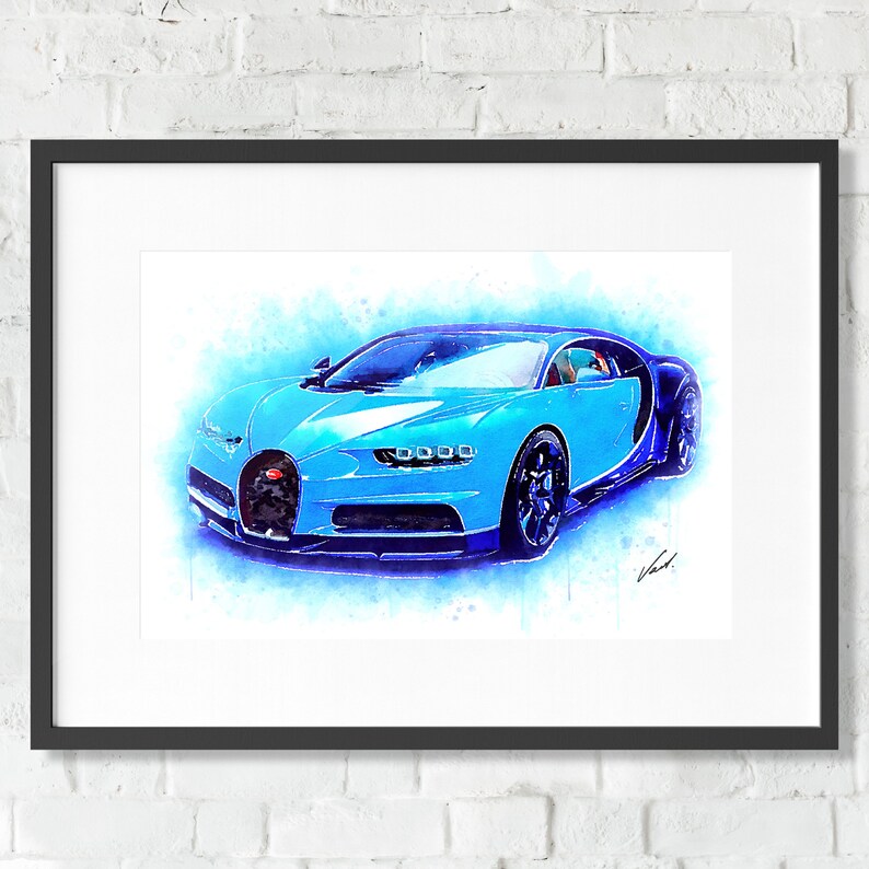 Watercolor Supercar Art Print - Unique Gift for Car Enthusiasts