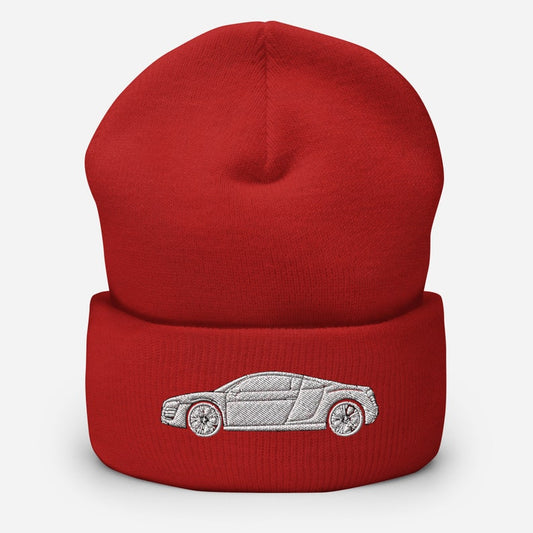 Audi R8 Embroidered Beanie_driver_apparel_drivi.store