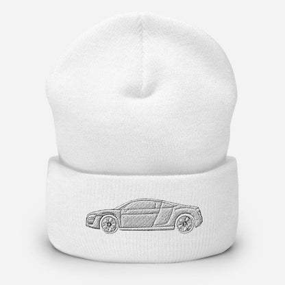 Audi R8 Embroidered Beanie_driver_apparel_drivi.store