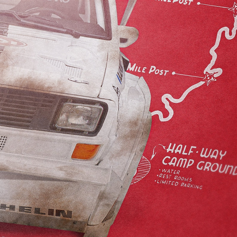 Affiche de collection Audi Quattro S1 Pikes Peak 1987