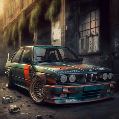 BMW M3 Classic Sports Car Digital Poster Set