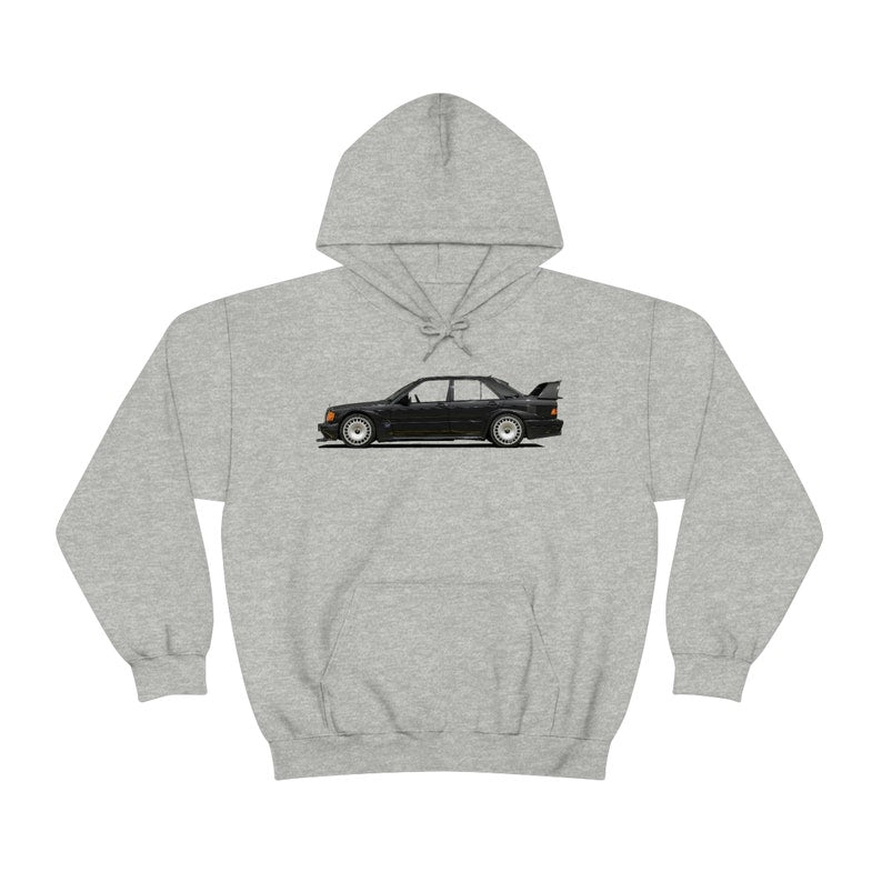 Mercedes-Benz 190E EVO Hoodie: Minimalist Vintage