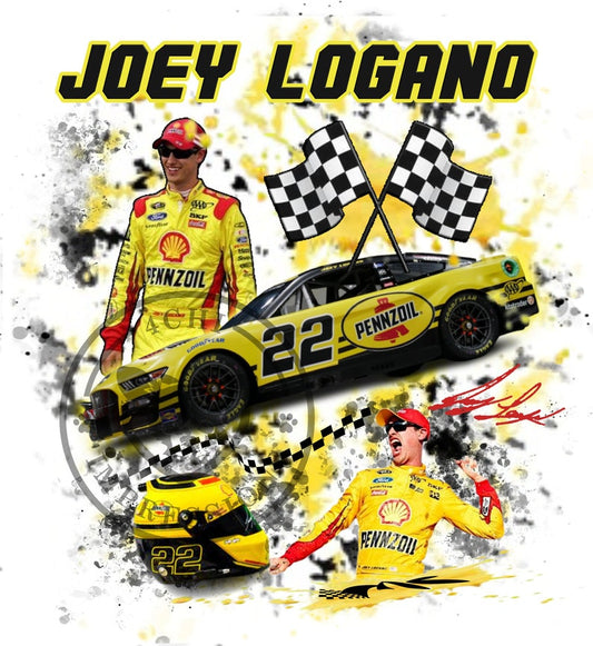 Joey Logano Sublimation Design for Apparel