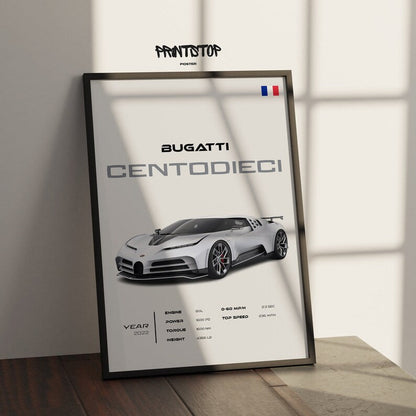 Bugatti Centodieci : Supercar moderne Poster