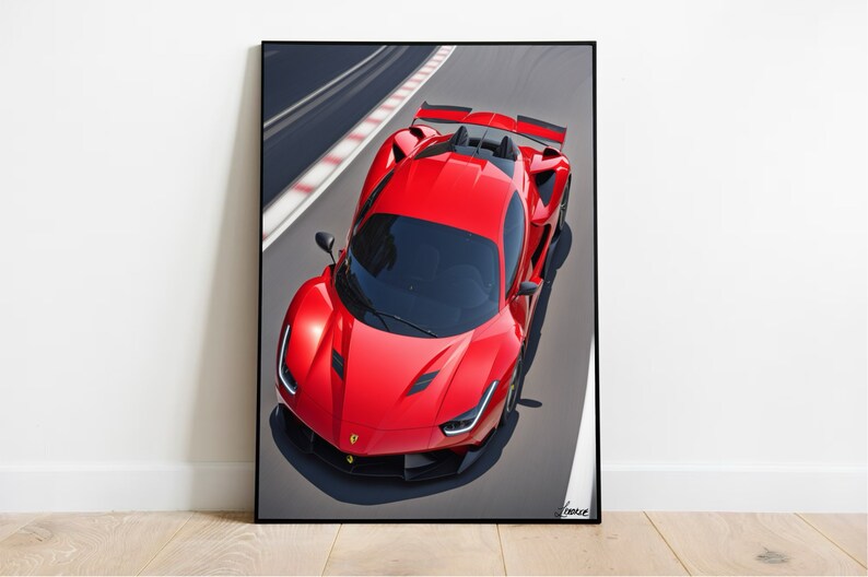 Ferrari F8 Art Print: Stunning Decor or Gift