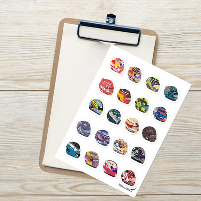 F1 Driver Helmet Stickers | 2024 Season