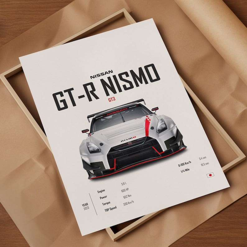 Nissan GTR Car Posters: JDM Wall Art for Kids and Boys_driver_clothing_drivi.store