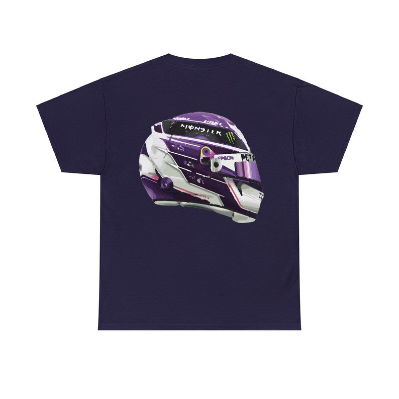 Hamilton F1 Race Helmet Vivid T-shirt_driver_clothing_drivi.store