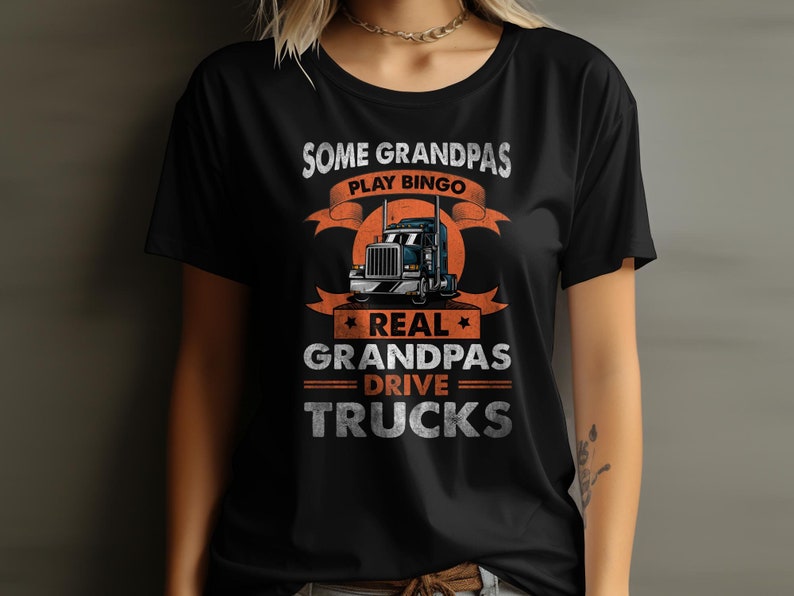 Cool Trucker Grandpa T-Shirt