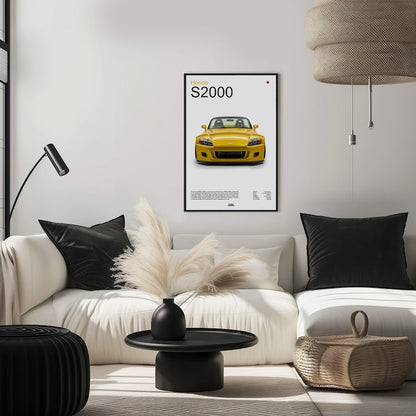 Honda S2000 Japanese Supercar Wall Art_driver_clothing_drivi.store