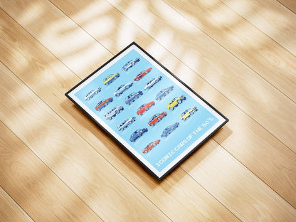 80's Classic Car Posters: Printable Wall Art