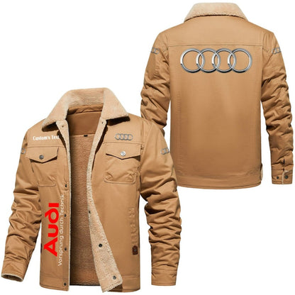 Audi Cargo Fleece-Lined Cotton Jacket, Customizable_driver_apparel_drivi.store