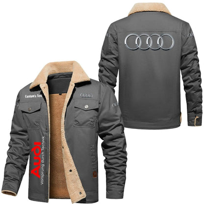 Audi Cargo Fleece-Lined Cotton Jacket, Customizable_driver_apparel_drivi.store