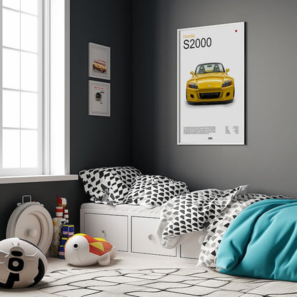 Honda S2000 Japanese Supercar Wall Art_driver_clothing_drivi.store