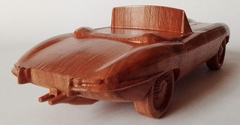 1:15 Wood Scale Model Jaguar E-Type Roadster