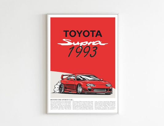 Premium Supra Poster: Wall Art for Car Lovers_driver_clothing_drivi.store