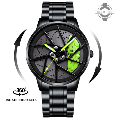 Gyro Tesla Alloy Wheel Watch, Car Enthusiastic Accessories