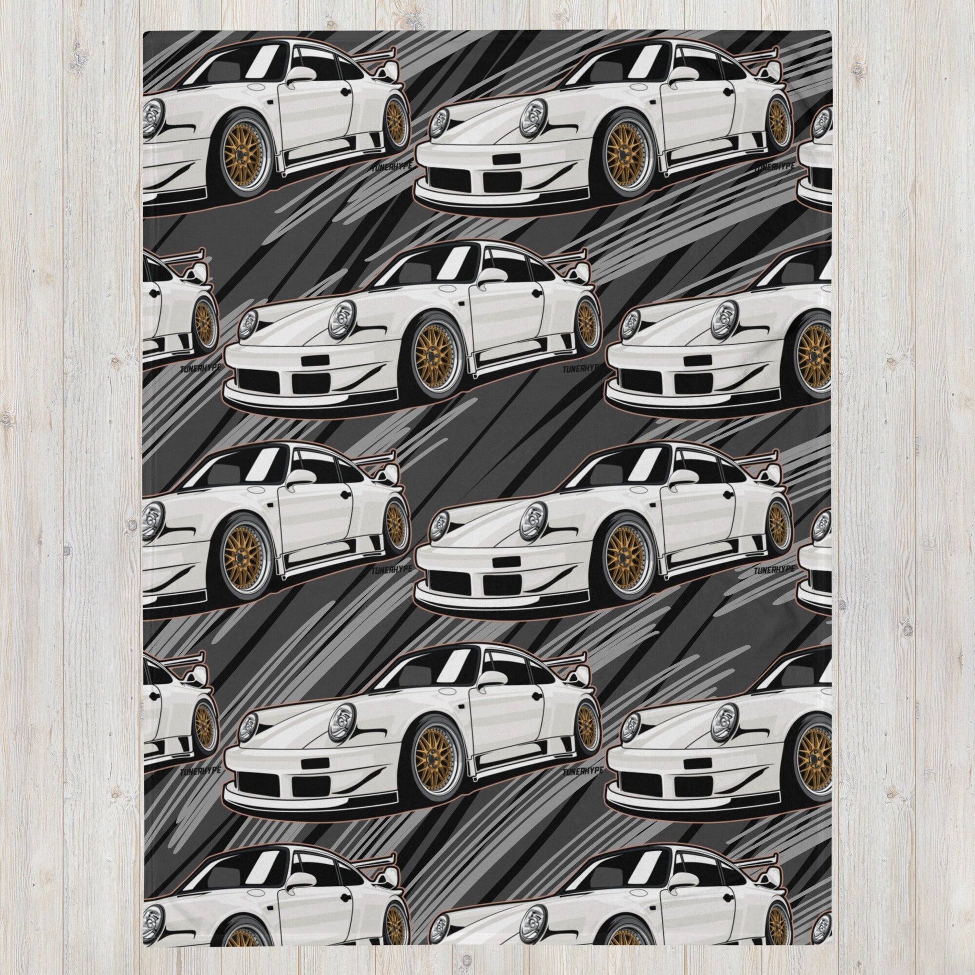 Porsche 911 964 in White - Comfy Throw Blanket for all Porsche Fans