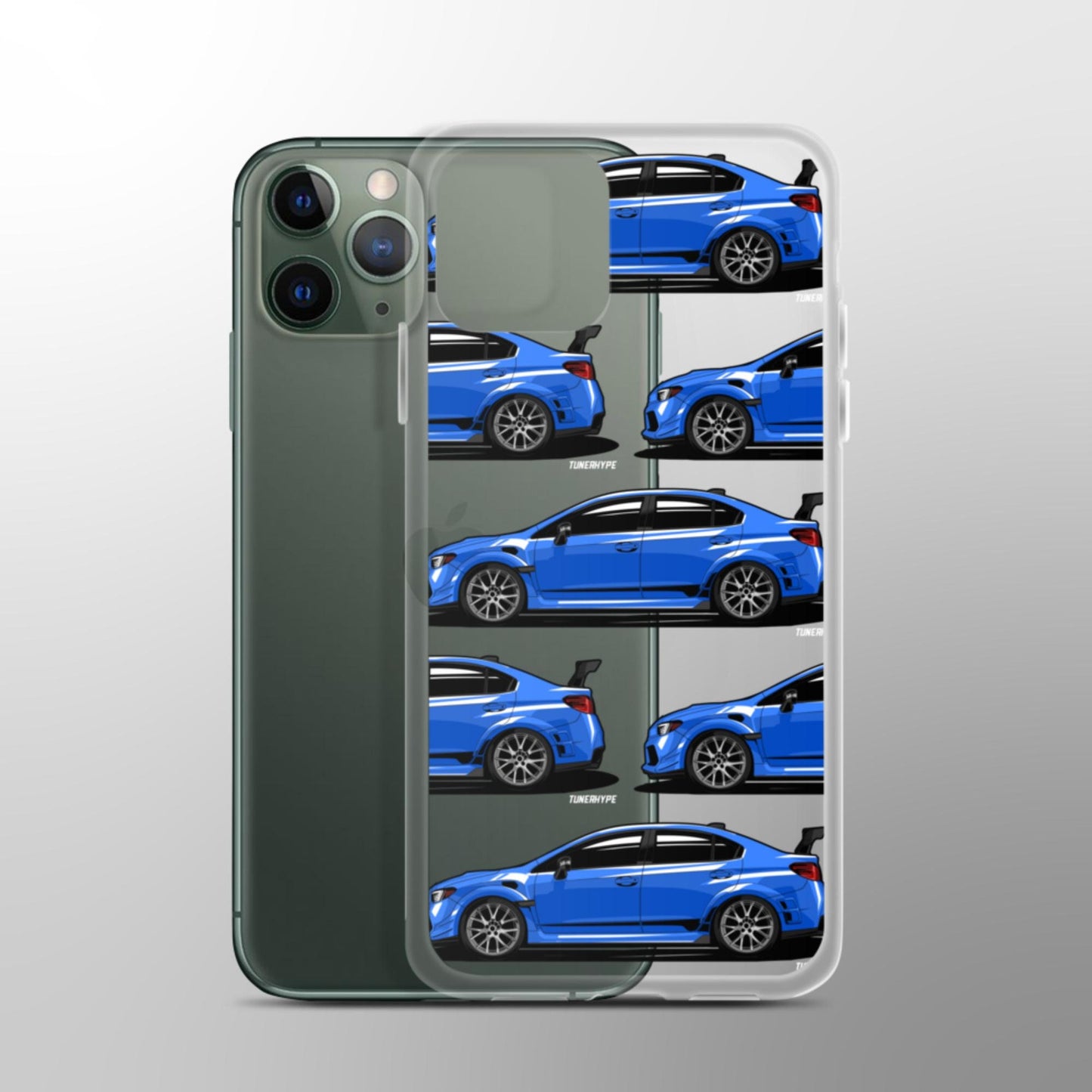 Subaru WRX STI Clear iPhone Case - World Rally Blue