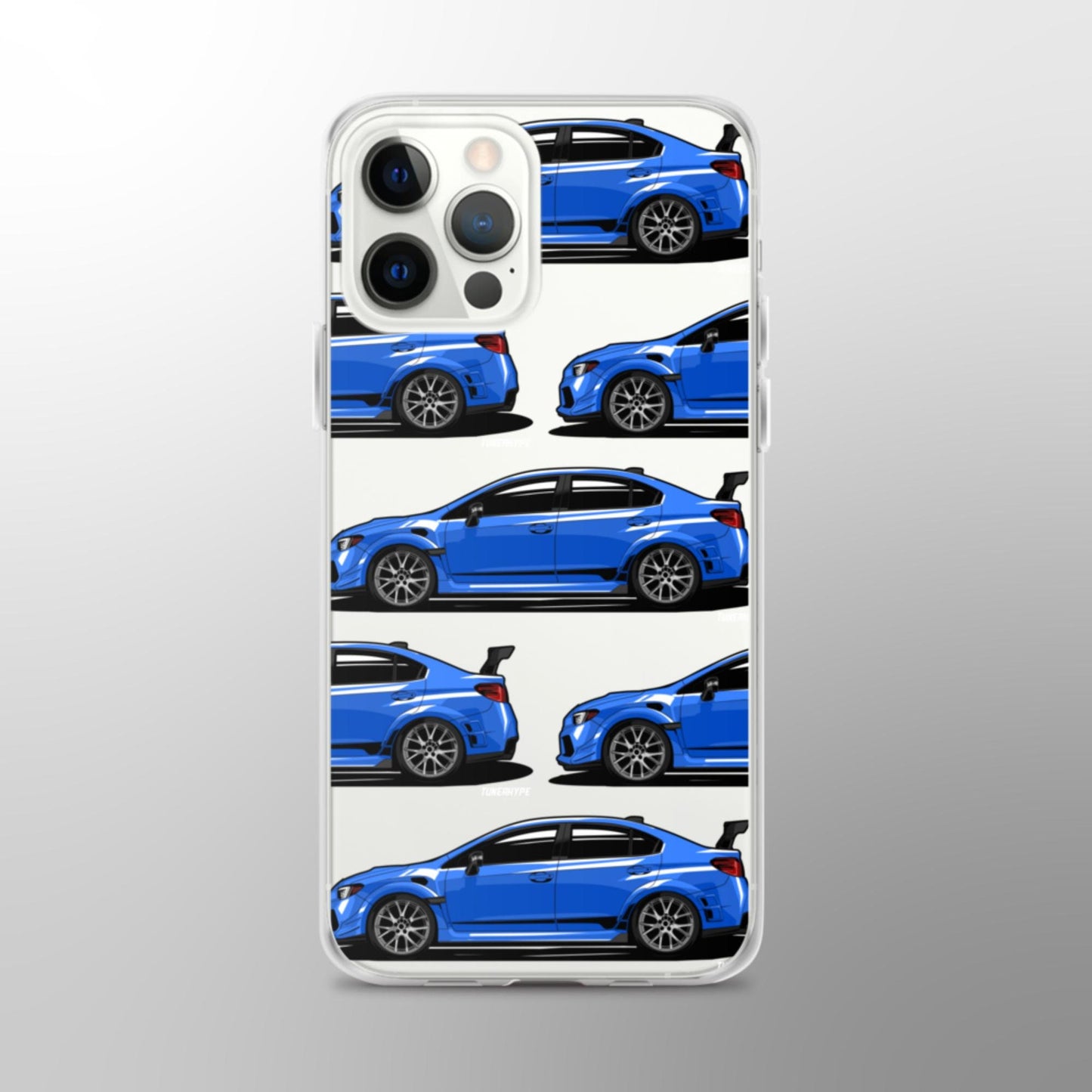 Subaru WRX STI Clear iPhone Case - World Rally Blue