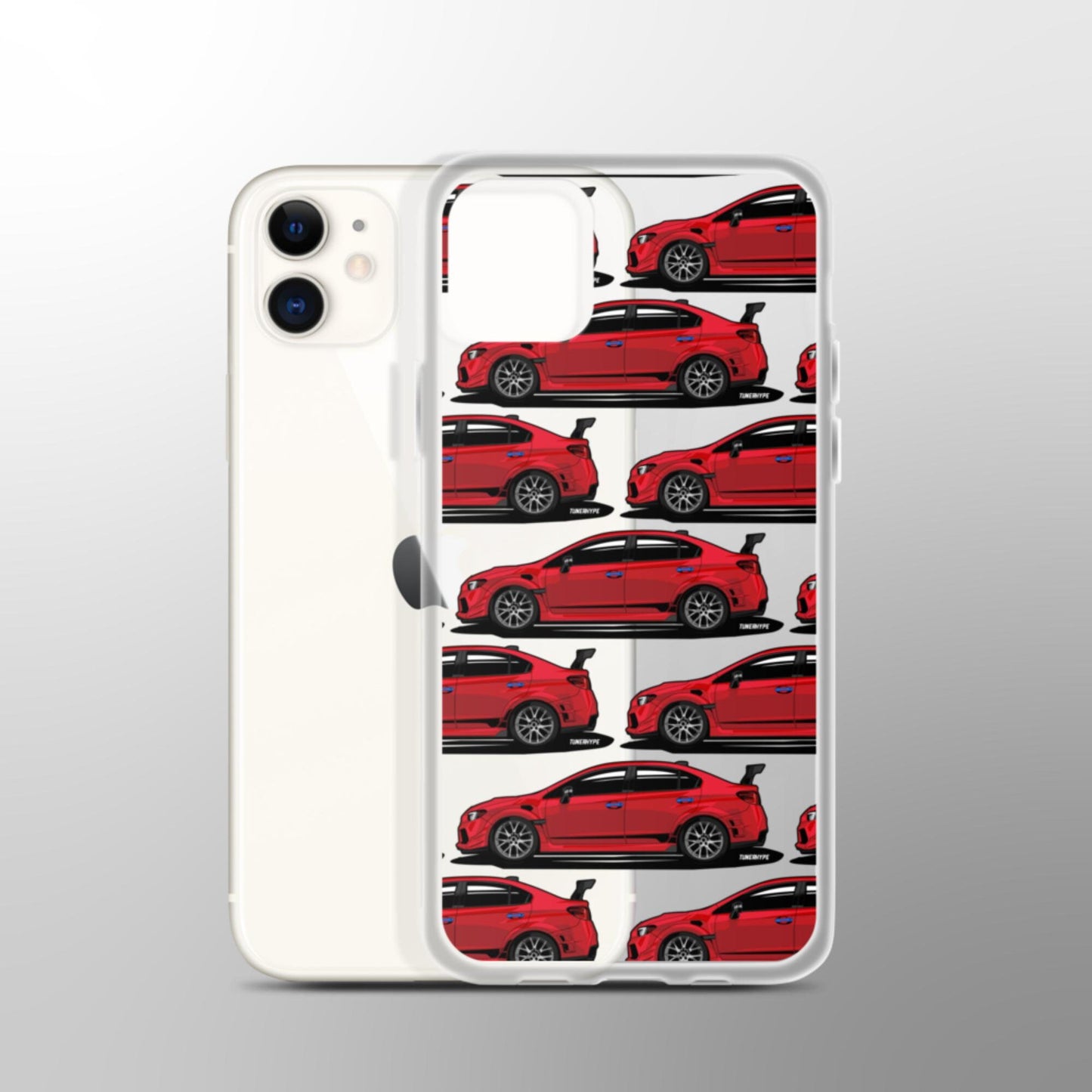 Subaru WRX STI Clear iPhone Case - Pure Red