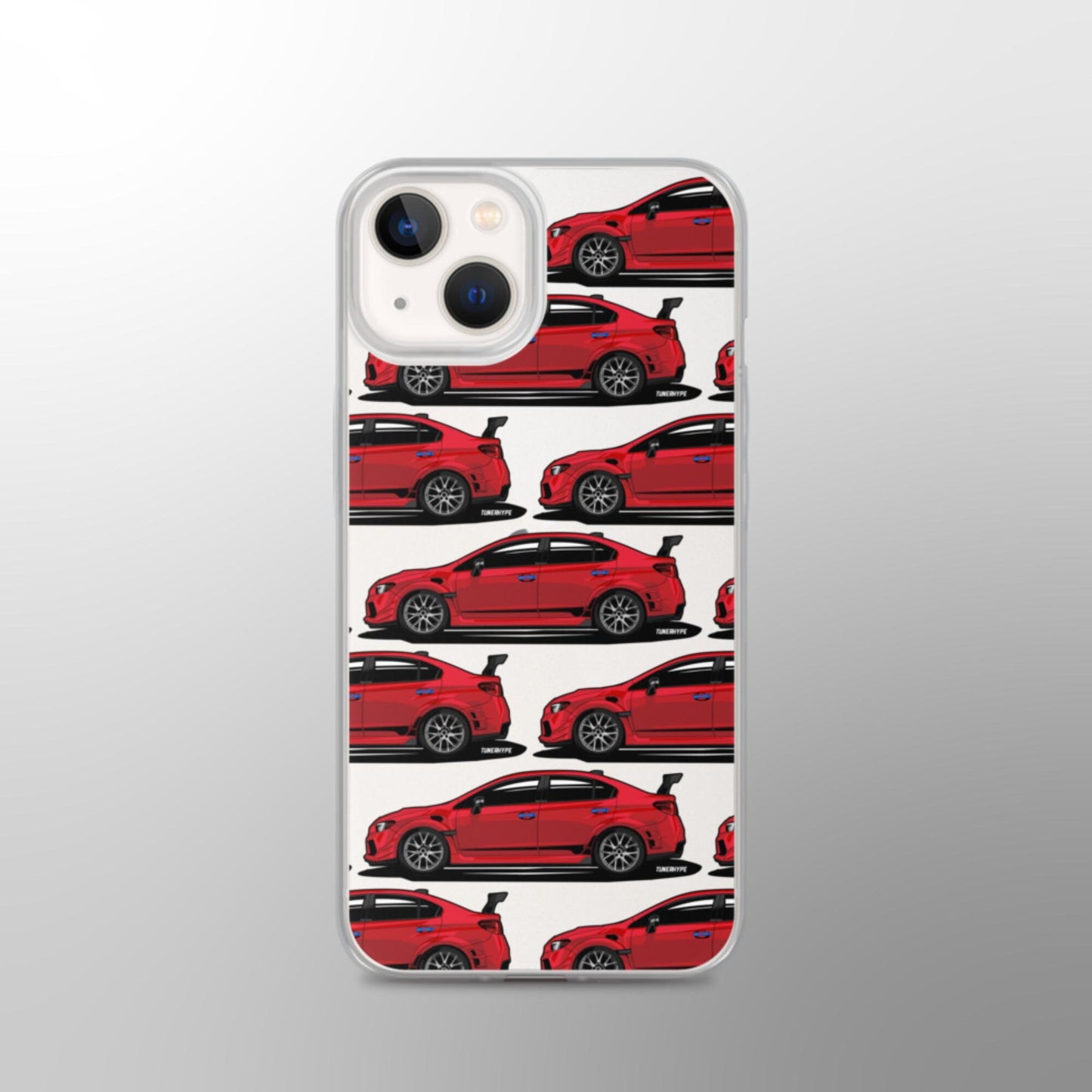 Subaru WRX STI Clear iPhone Case - Pure Red