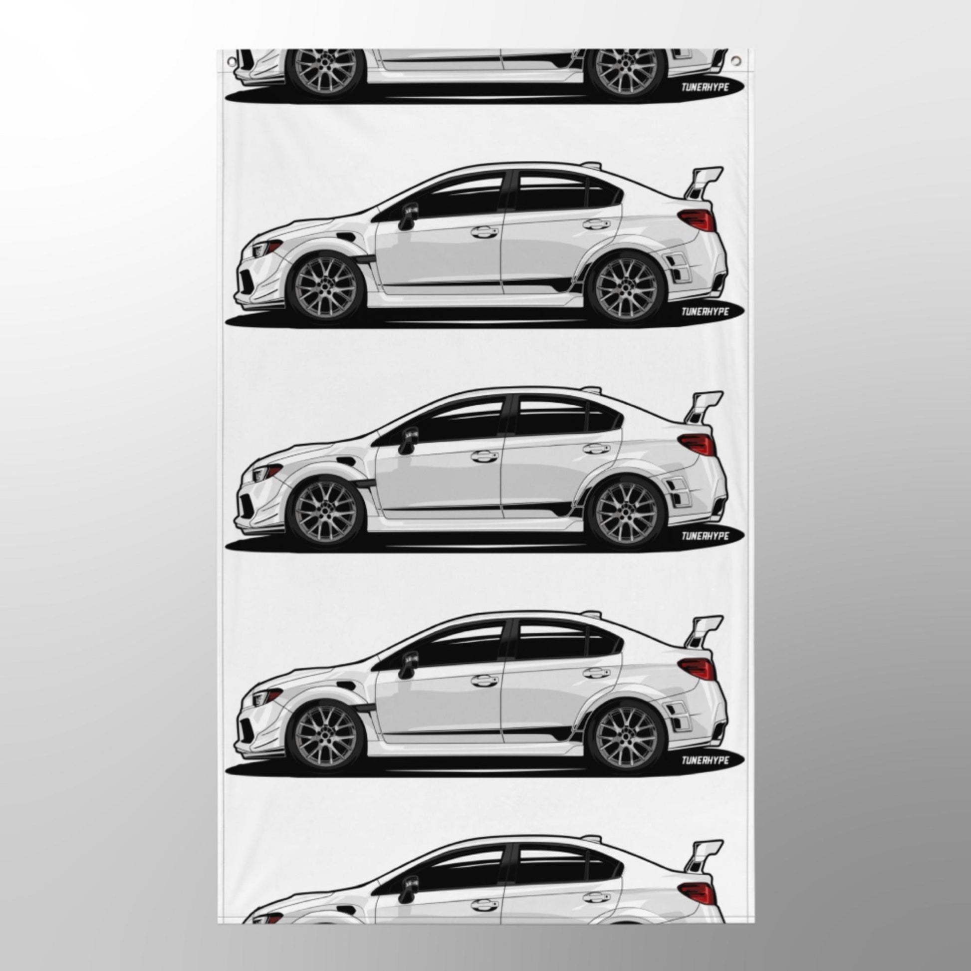 Subaru WRX STI Flag - Crystal White