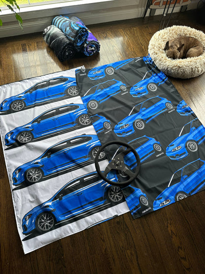 Honda Civic EG Hatchback Garage Flag Decor - Captiva Blue