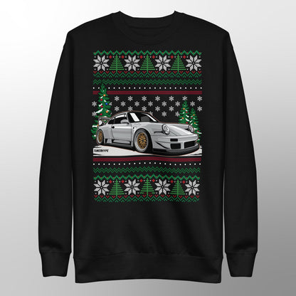 Ugly Christmas Sweater - Porsche 911 964 in Grey - Ugly Xmas Sweater - Car Guy Holiday Gift, Funny Christmas Gift, 911 Gift, Porsche Gift