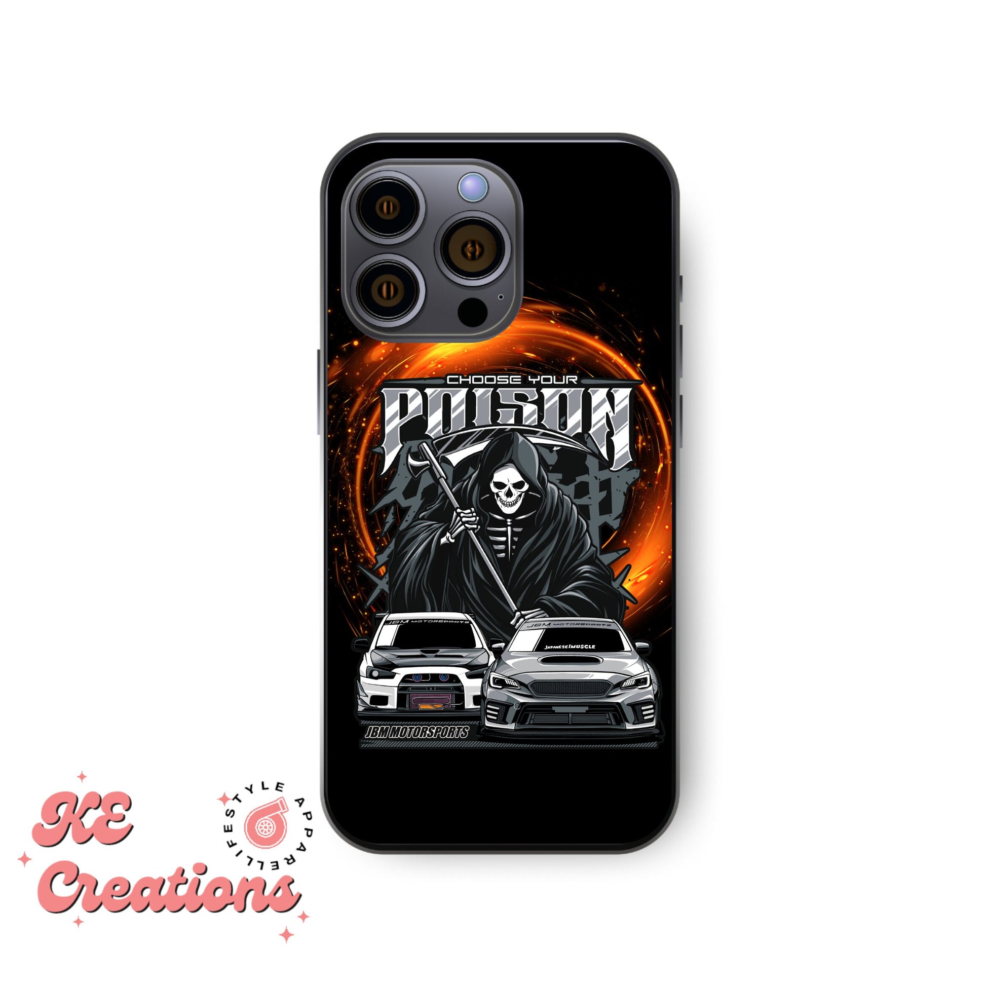 JDM Choose your poison Custom iPhone 13- 14 - 15 Case | Pro, Pro Max, Plus, Mini