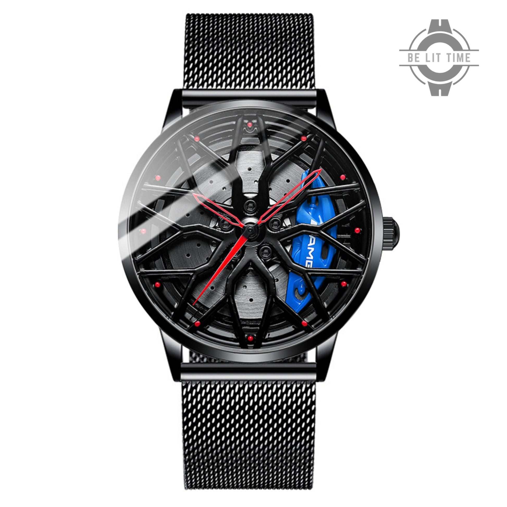 Static Mercedes Petronas G63 Alloy Wheel Watch, Car Enthusiastic Accessories.