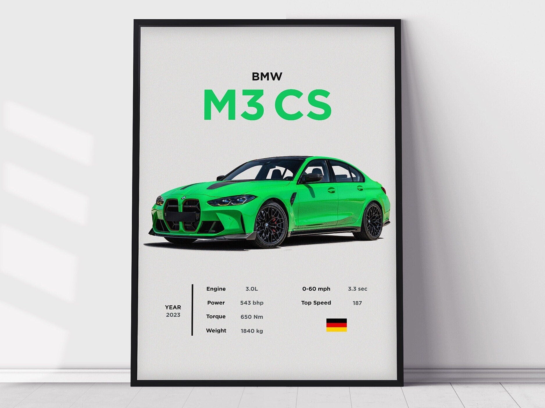 BMW M3 CS Poster, Boys Room Decor, Home Office Art, Room Decor, Digital Posters, Car Posters, Luxury Cars