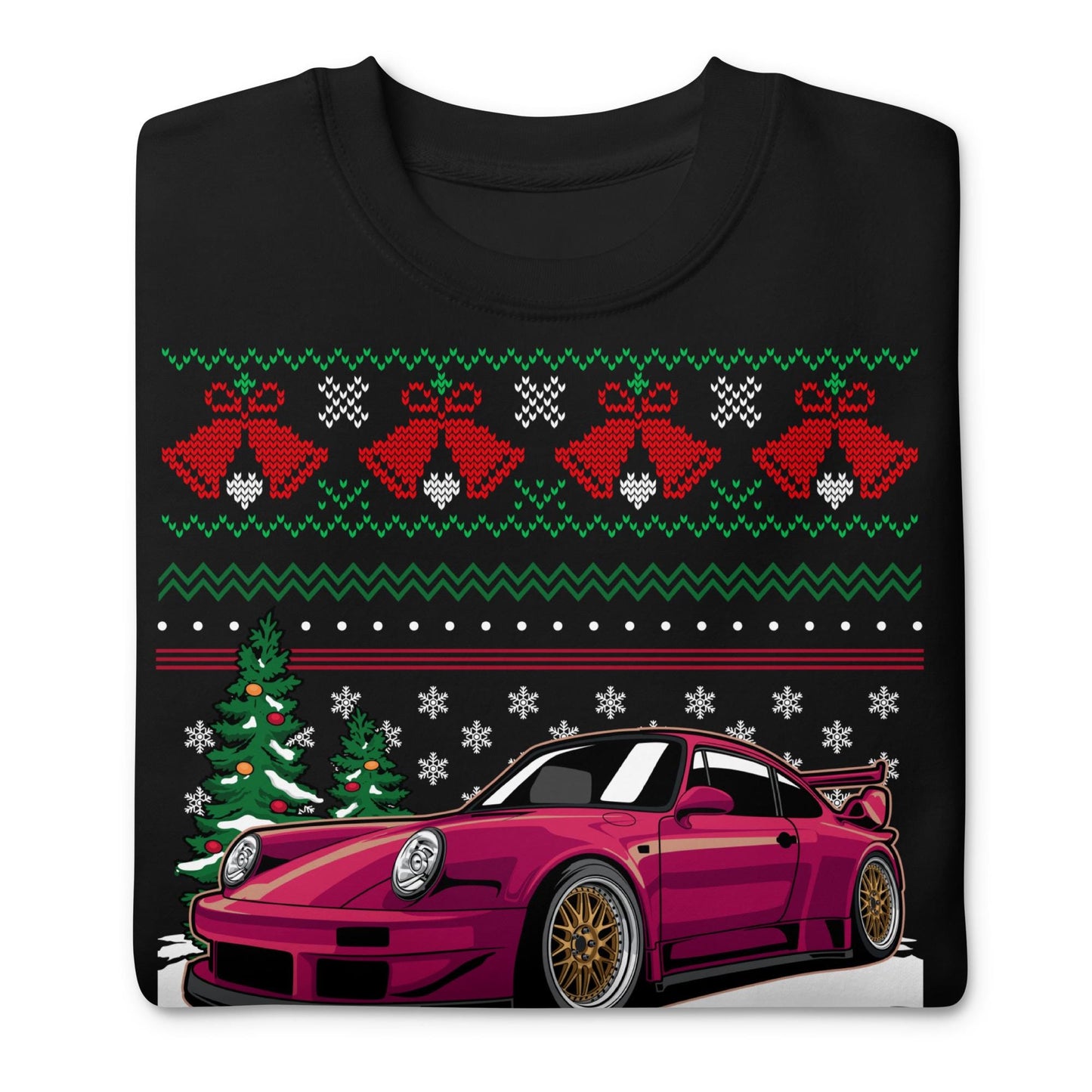 Ugly Christmas Sweater - Porsche 911 964 in Red - Ugly Xmas Sweater - Car Guy Holiday Gift, Funny Christmas Gift, Porsche Gift, 911 Gift