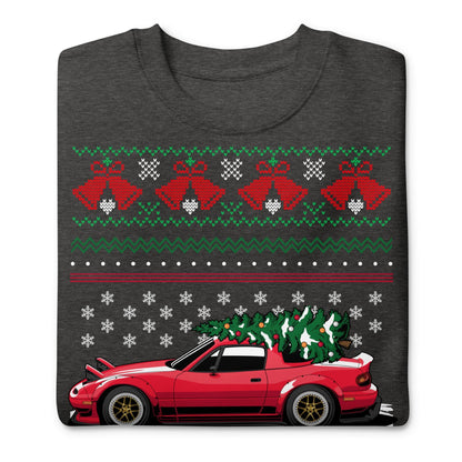 Ugly Christmas Sweater - Mazda Miata - Ugly Xmas Sweater - Car Guy Holiday Gift, Funny Christmas Gift, Miata Gift, RX7 Gift