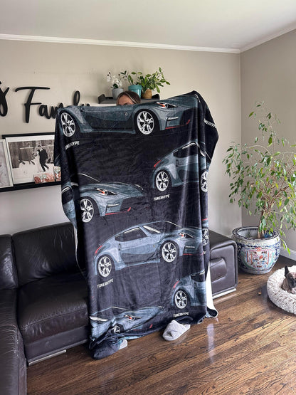 Ugly Christmas Blanket - Subaru BRZ / Toyota 86-FRS - Ugly Xmas Sweater, Car Guy Holiday Gift, Funny Christmas Gift, Ugly Christmas