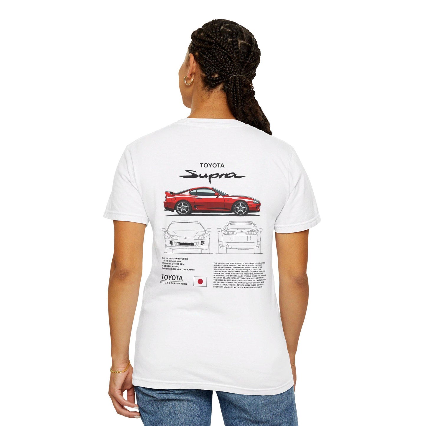 Toyota Supra MK4 Spec Tee - Boosted Gear Co, JDM Legend Shirt, Cool Unisex Tee, Casual Car Top, Unique Graphic Sports Car Apparel