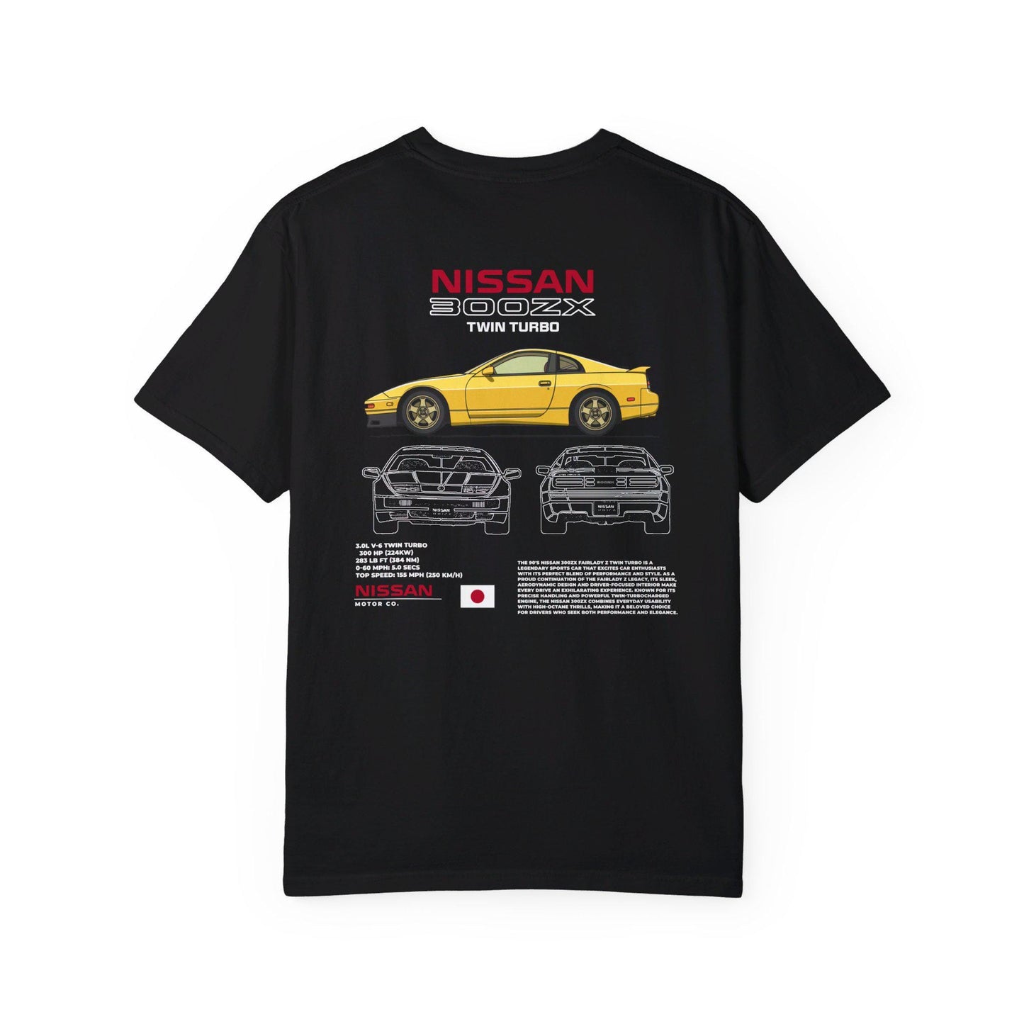 Nissan 300ZX Twin Turbo Shirt - Fairlady Z - JDM Icon Tee, Cool Unisex Top, Casual Car Shirt, Unique Graphic Sports Car Apparel