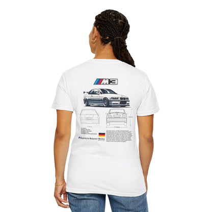 BMW M3 E36 Spec Tee - Boosted Gear Co, Euro Car Shirt, Cool Unisex Tee, Casual Motorsport Top, Unique Graphic Car Apparel