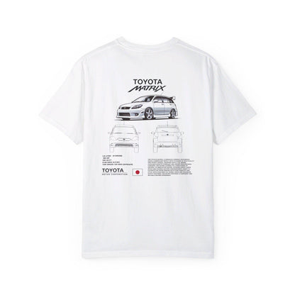 Toyota Matrix Spec Tee - Boosted Gear Co, JDM Hatchback Shirt, Cool Unisex Tee, Casual Car Top, Unique Graphic Auto Apparel